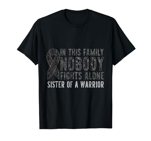 Sister of a Warrior Family Matching Skin Cancer Maglietta