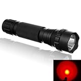 Alldaymall F-491 Wf-501B Cree Q5 Single Mode 200 Lumen LED Flashlight, Red Light