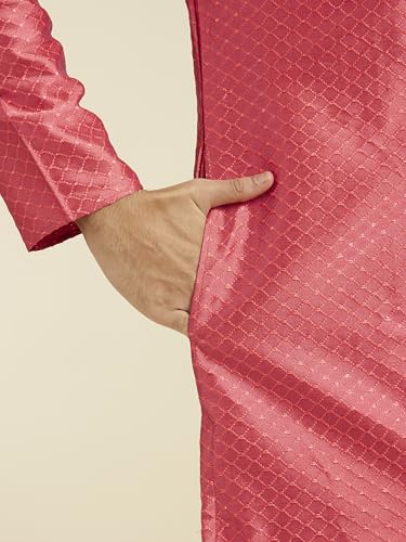 Image of DIWAS BY MANYAVAR Men's Art Silk Self Design Kurta (1pc)