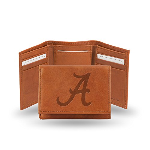 Rico Industries NCAA Embossed Leather Trifold Wallet, Alabama Crimson Tide