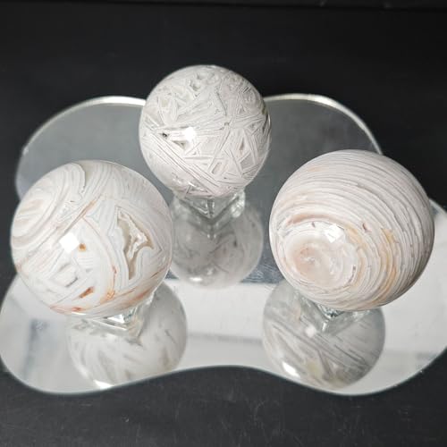 Boule d'agate blanche sphère de divination et accessoire photo - 3