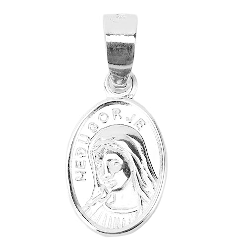 Collier religieux Vierge Marie en argent sterling 925 pour homme et femme