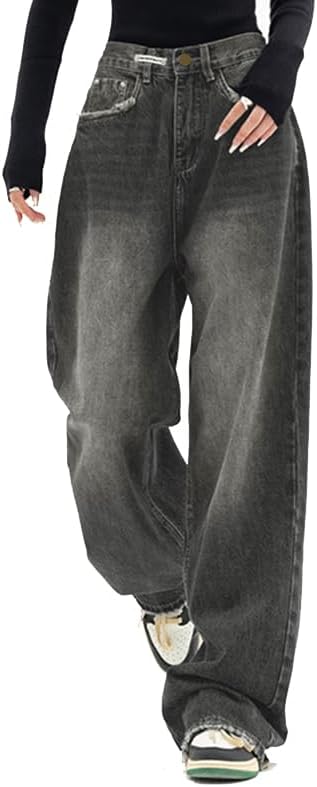 EMMIOL Women Wide Leg Jeans, Y2K Cargo, High Waist