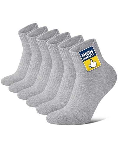Image of Niofind Sport Ankle Socks for Men Women, 3/6 Pairs Quarter Socks with Thick Cushioned, Anti-Blister Performance Running Socks, Breathable Cotton Athletic Socks for Trainer Walking Hiking Tennis
