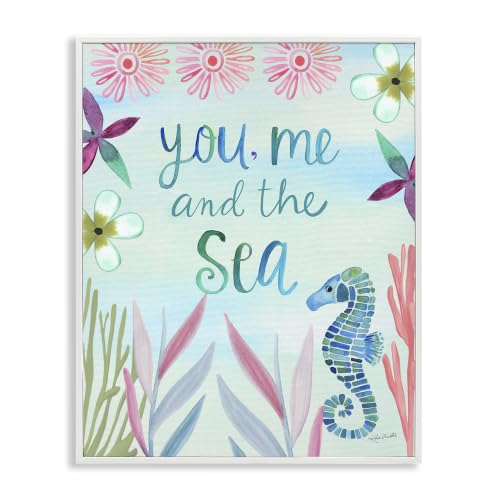 'You, Me & Sea Romanic Beach Lover Ocean Life'| Framed Giclee Art