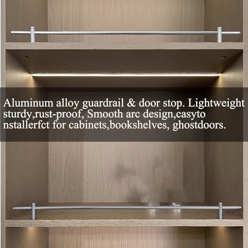 Metal Shelf Guard Rails Anti-Fall Set - Durable Black Non-Tip Shelf Protector for Kitchen Cabinets & Bathrooms - Tipping Prevention Rail Kit for Home Organization image 5