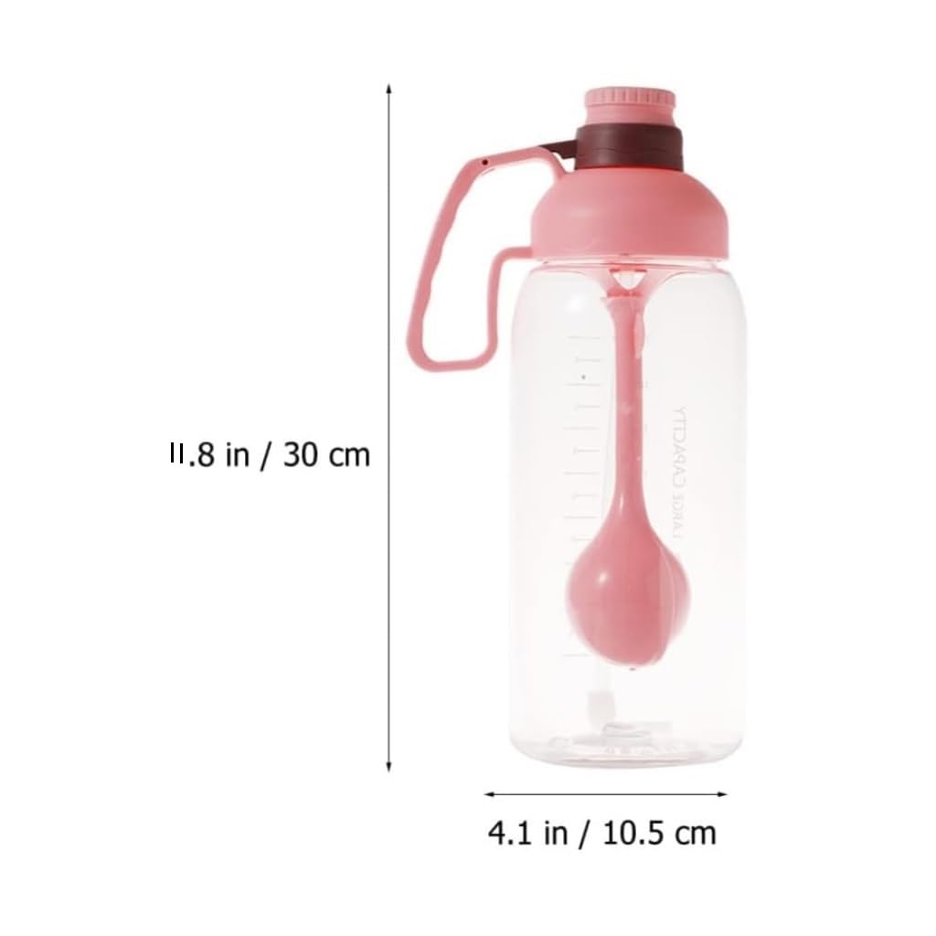 Bouteille d'eau Bouteille d'eau de bureau en plein air bouteille de paille d'eau de sport de forme physique bouteille d'eau portative avec la passoire à thé bouteille d'eau de 1.8L Gourde(Rosa)