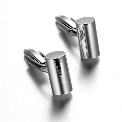Daesar Mancuernillas y Pasadores de Camisa para Hombre Plateadas miniatura 3
