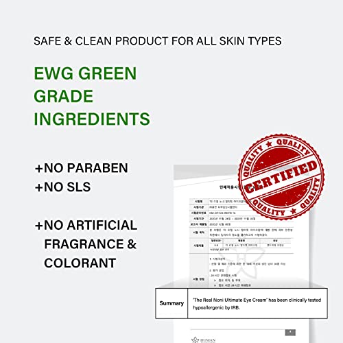 Celimax Real Noni Eye Cream | With Noni Extract & Bakuchiol (Retinol), Anti Aging, For Wrinkle, Crows Feet & Under Eye, Dark Circles, Brightening, Hydrating, Sensitive For Skin, Korean Skincare, 20Ml #TOP7