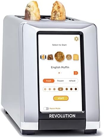 Revolution R180S Touchscreen Toaster with Patented InstaGLO® Technology – Stainless Steel/Chrome, plus Panini Mode