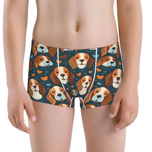 Boys' Cotton Boxer Brief Soft Underwear-Cute Puppy