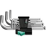 Wera(ヴェラ) 05133163001 | 950PKS/9SMN ヘックスキーセット 銀 ミリサイズ1.5~10.0/ショートサイズ 【日本正規輸入品】