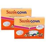 GOYA Sazón con Culantro y Achiote Pack 2 x 40 g (16 Sobres) | Condimento Latino para Arroces, Sopas, Guisos, Carnes y Legumbres | Sazonador Original con Cilantro y Achiote
