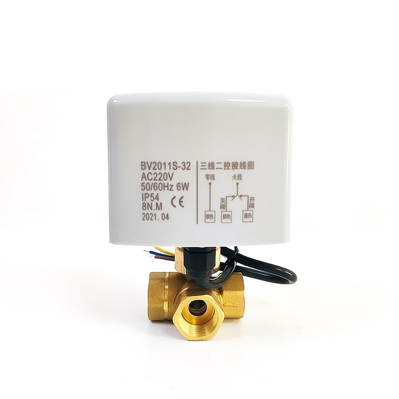 1/2" 3/4" 1" Mosiężny elektryczny zawór kulowy System trójprzewodowy Dwie sterowanie trójdrożne 220 V 24 V 12 V(3/4",24VAC)