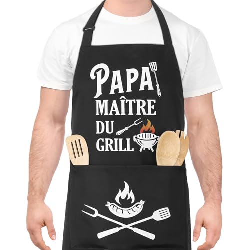 Halinuia Tablier de Cuisine pour Homme,Tablier Barbecue...