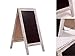 Produktbild Dipamkar Kundenstopper Tafel/Aufsteller Werbetafel Kreidetafel/Holz Gehwegaufsteller Kreidetafel/Groß H100cm / Rustikale weiß getünchte