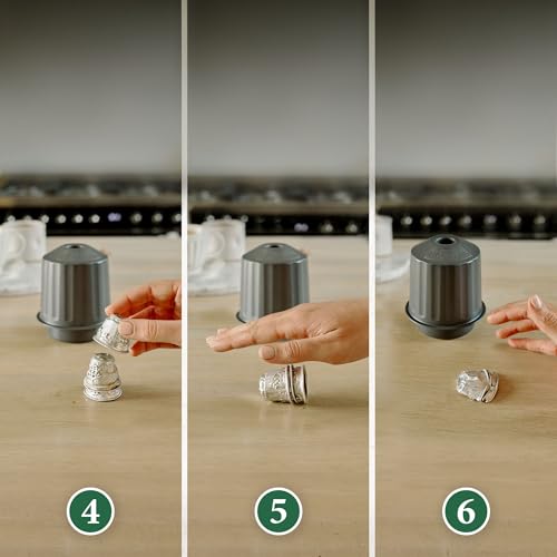 Dualit EcoPress Aluminium Coffee Capsule Recycling Tool Nespresso Compatible Recycler - Premium Eco Friendly Tool Nespresso Capsules & Coffee Grounds.