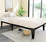 FIRSTHOMES Twin Bed/Twin Bed Frame/Twin Size Metal Platform Bed Frame with Steel Slats/Twin Bed Fram