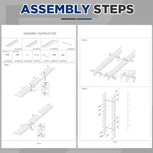 Gisafai 9/17 Tier Wall Mount Blueprint Storage Rack Hanging Vinyl File Roll Poster Display Rack Vertical Art Print Blueprint Holder for Plan Organization(84 x 21 x 11 Inches) by Gisafai - Image 3