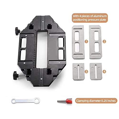 Aluminum Alloy Door Hinge Jig，Woodworking Hole Opener Slotting Locator For Door Lock Installation Door Hinge Installation Kit #TOP1
