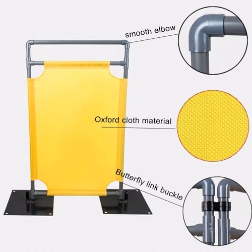 Barrière de circulation rétractable jaune 175 cm pour sécurité piétonne - 4