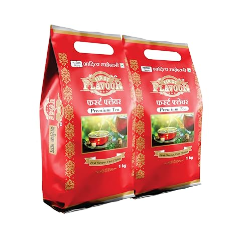 Image of First Flavour Premium CTC Dust Tea - 1Kg (Pack Of 2) | Strong Kadak Chai | Fresh Assam Tea | Rich Aroma & Taste | Strong blend | Refreshing | All Natural Ingredients | No preservatives