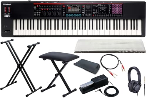 Roland ���[�����h/FANTOM-08 [X�^�L�[�{�[�h�X�^���h + �x���` + �P�[�u�� + �_�X�g�J�o�[�Z�b�g�I]