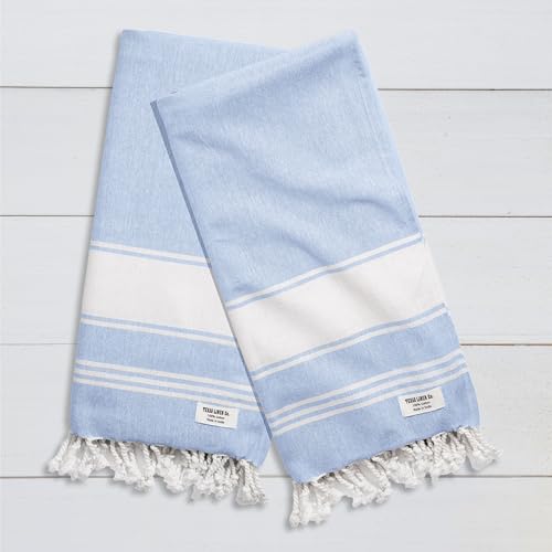 TEXAS LINEN CO. Conjunto de toalhas de praia 100% algodão de 5 a 99 cm x 188 cm com bolsa - secagem