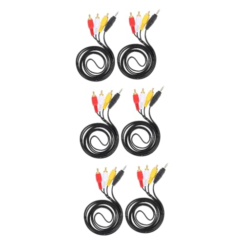 Cable aux adaptador de audio y video Jojofuny para eliminar parpadeos en TV y laptops 6 piezas