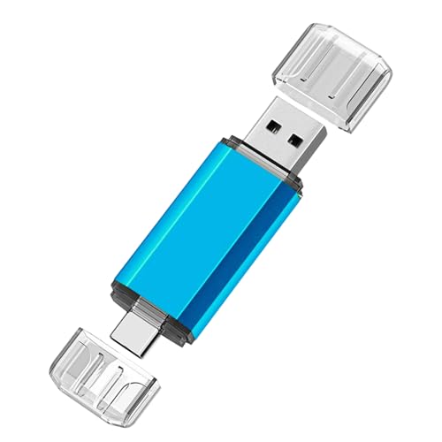 Llave USB, 2 en 1 USB C, 256MB portátil llave, doble uso para teléfonos móviles y computadoras, para almacenar fotos y música