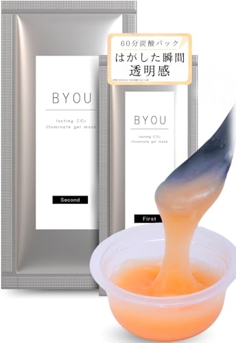 BYOU はがす 炭酸パック お試し1回分 毛穴 くすみ ビタミンC 60分集中ケア 顔 個包装 敏感肌