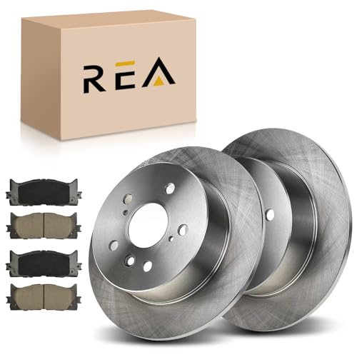 Rear Brake Kit 6PCS Compatible with 2010-2011 Toyota Camry 2.5L L4, 2007-2012 Lexus ES350 | 2008-2012 Toyota Avalon 3.5L V6, Rear Disc Brake Rotors and Ceramic Brake Pads, 11.07