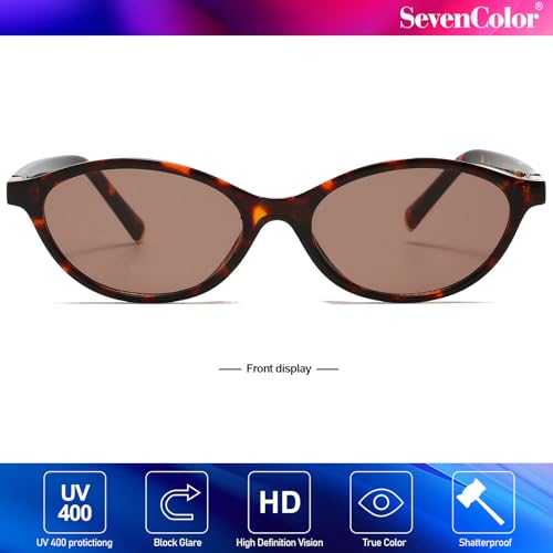 Retro Oval Sunglasses for Women Men Trendy Small Round Sun Glasses 90s Oval Shape Vintage Shades4