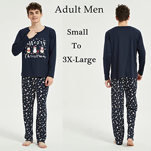 Vozanet Famliy Matching Pajama Sets With Santa Claus Patterns Christmas Sleepwear Jammies for Men Women Kids Xmas Clothes3