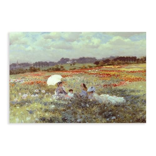 FHDdtR Giuseppe Nittis,Fields Near London By Giuseppe De Nittis, Poster Bedroom Decor Sports Landscape Office Room Decor Gift Style:Unframe 16x24inch