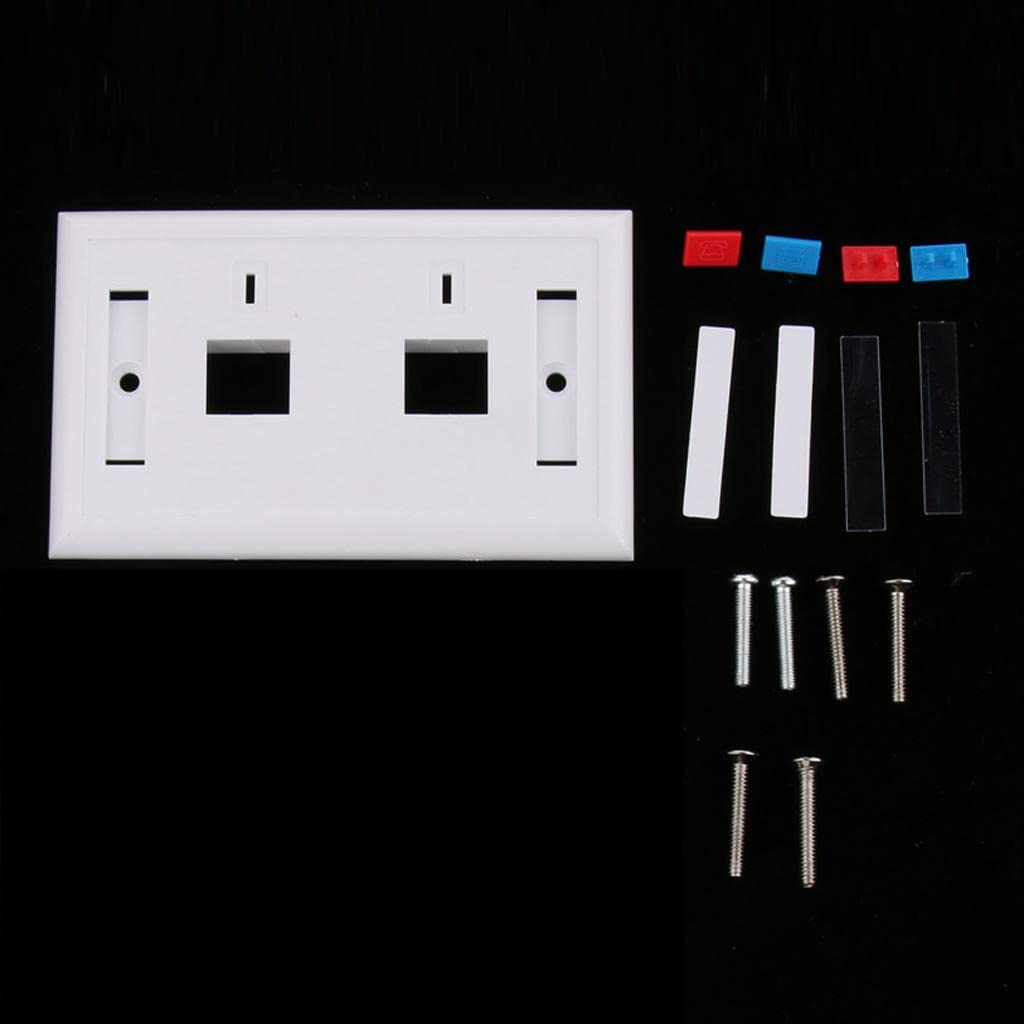 120MM Wall Plate Dual Port Network LAN Socket Outlet Panel Combo-image-45