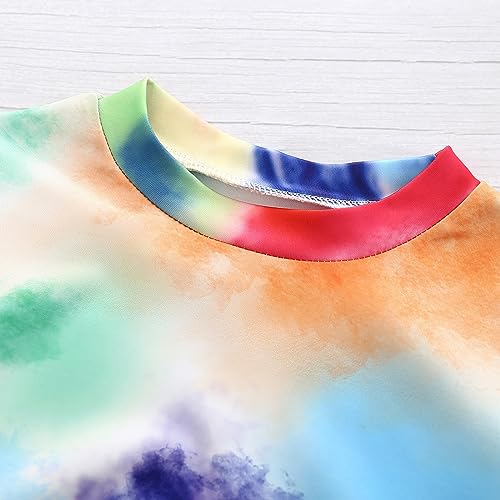 Toddler Boys Girls Autumn Winter Sports Long Sleeve Round Neck Tie Dye Printed Sweatshirt Suit Designer Kids2