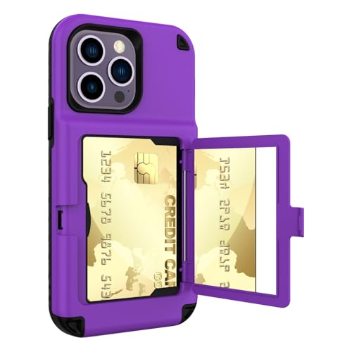 Coque résistante aux chutes iPhone 14 Pro avec porte-cartes et double couche