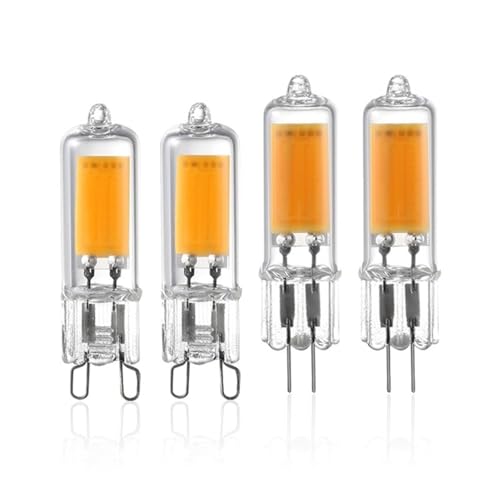 Bombilla LED G9 de 3W con cuerpo de cristal transparente para iluminación focal