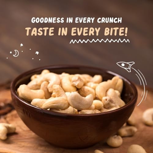 Image of Yumleys Premium Roasted and Salted Cashews | Combo Snacks 500g (2 x 250g) | Rich in Protein | Crunchy & Delicious