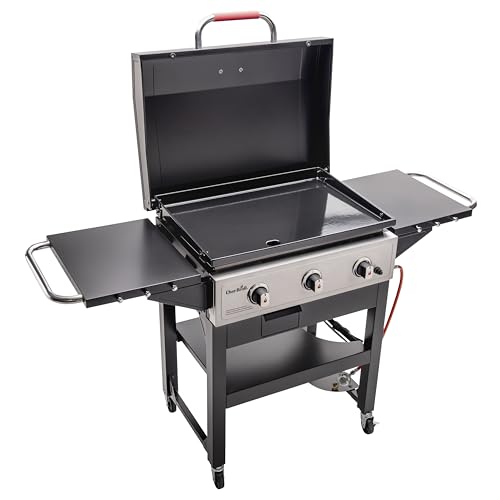 Char-Broil Gasgrill Plancha Griddle 3400, Gusseisen-Grillplatte 48 x 68 cm, Elektronische Zündung, 165.1 cm x 71.12 cm x 99.57 cm