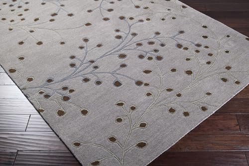 Mark&Day Wool Rugs, 2x4 Le Havre Cottage Medium Gray Hearth Area Rug, Grey Brown Carpet for Fireplace, Entryway, Bedroom or Living Room (2' x 4' Hearth) - Image 4