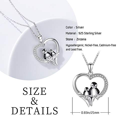 CHENGHONG Necklace for Women 925 Sterling Silver Pendant Cute Animal Necklace Friendship Necklace Mothers Gifts for Mom Girlfriend Wife4