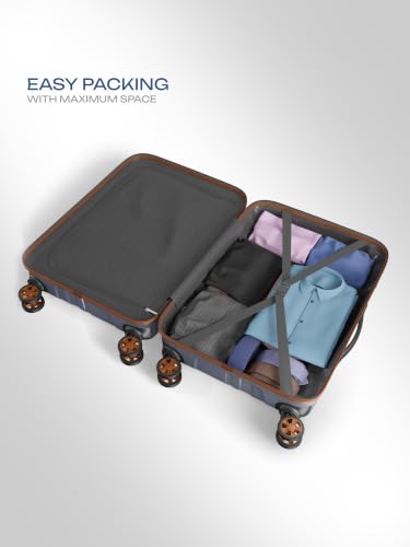 Image of Safari Broadway 8 Wheels 77cm Large Size Trolley Bag, Hard Case Polypropylene, 360 Degree Wheeling Checkin Luggage for Men & Women, Suitcase for Travel, Trolley Bags for Travel, Flintstone