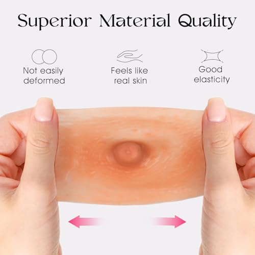 Vollence Adhesive Silicone Nipples Reusable Attachable Nipple for Breast Forms4
