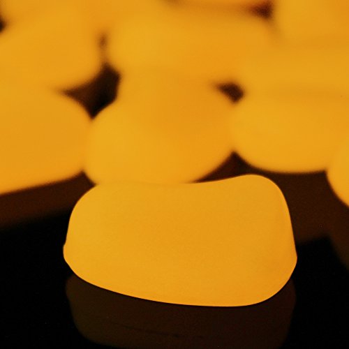 100Pcs Glow In The Dark Fish Tank Aquarium Gravel,Rocks, Glowing Pebbles Luminous Stones For Aquarium Succulent Garden Gift Decoration, 305G/0.67Lbs, 4/5''-1 1/2'' (Orange Red) #TOP4