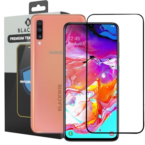 Image of Blackwik Tempered Glass Screen Protector for Samsung Galaxy A70 / Samsung Galaxy A70s with Edge-To-Edge Protector Coverage | Easy Installation Kit (Black)