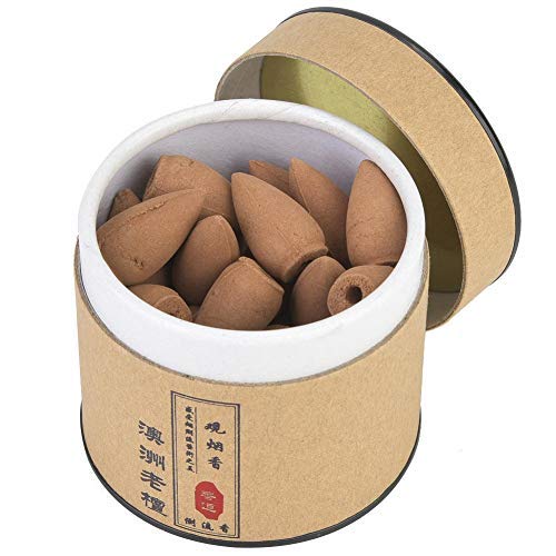 HEEPDD Conos de Incienso, 40 Piezas de reflujo Natural de sándalo con Flujo de Humo, Grano fragante para Uso Interior, relajación, positividad, Yoga, meditación