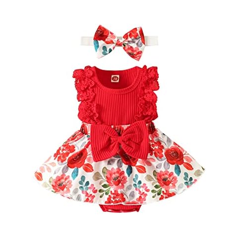 Dubute Baby Girl Ruffle Romper Dress Set Cover