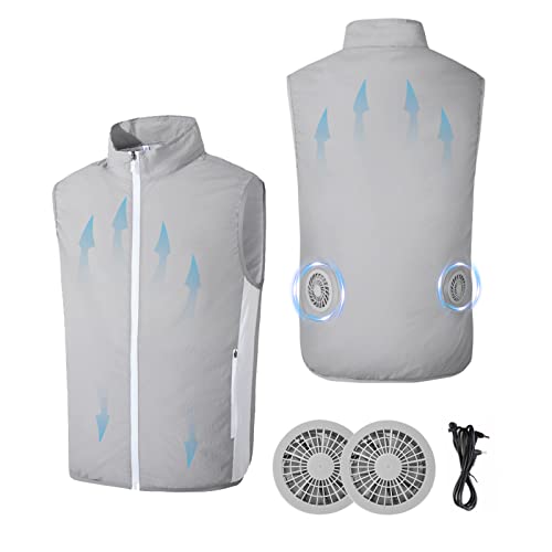 [ｃｏｔｔｏｎｄｎａ] 空冷 クールウェア ファン付きベスト 熱中症対策 メンズベスト 作業ベスト 3段階調整 夏服 作業着 空冷服 USB給電 ウェア 大きいサイズ 日本語説明書